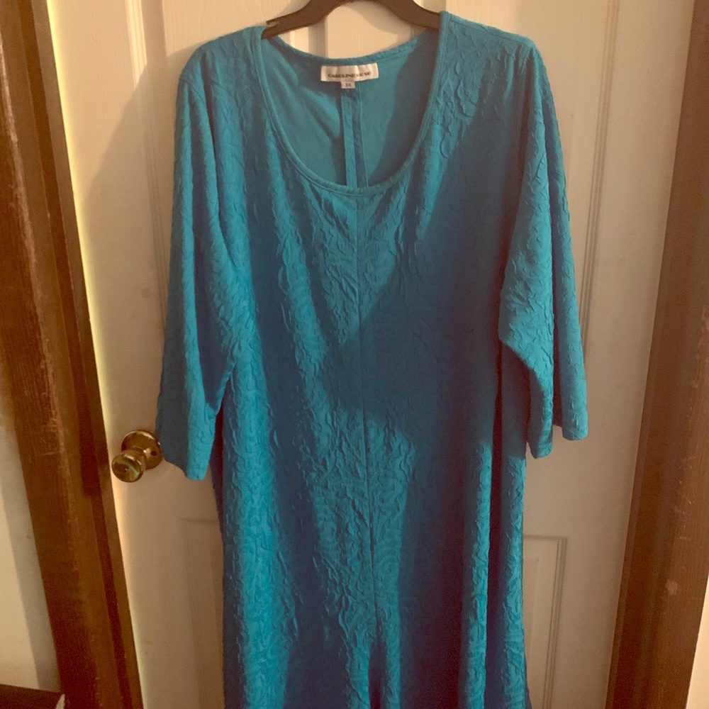 Caroline Rose Turquoise swing dress